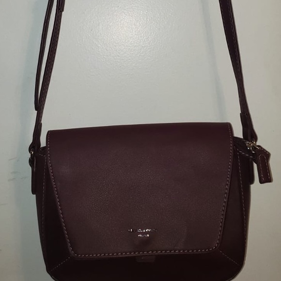 David Jones Deep Burgundy Crossbody Bag - Picture 3 of 5